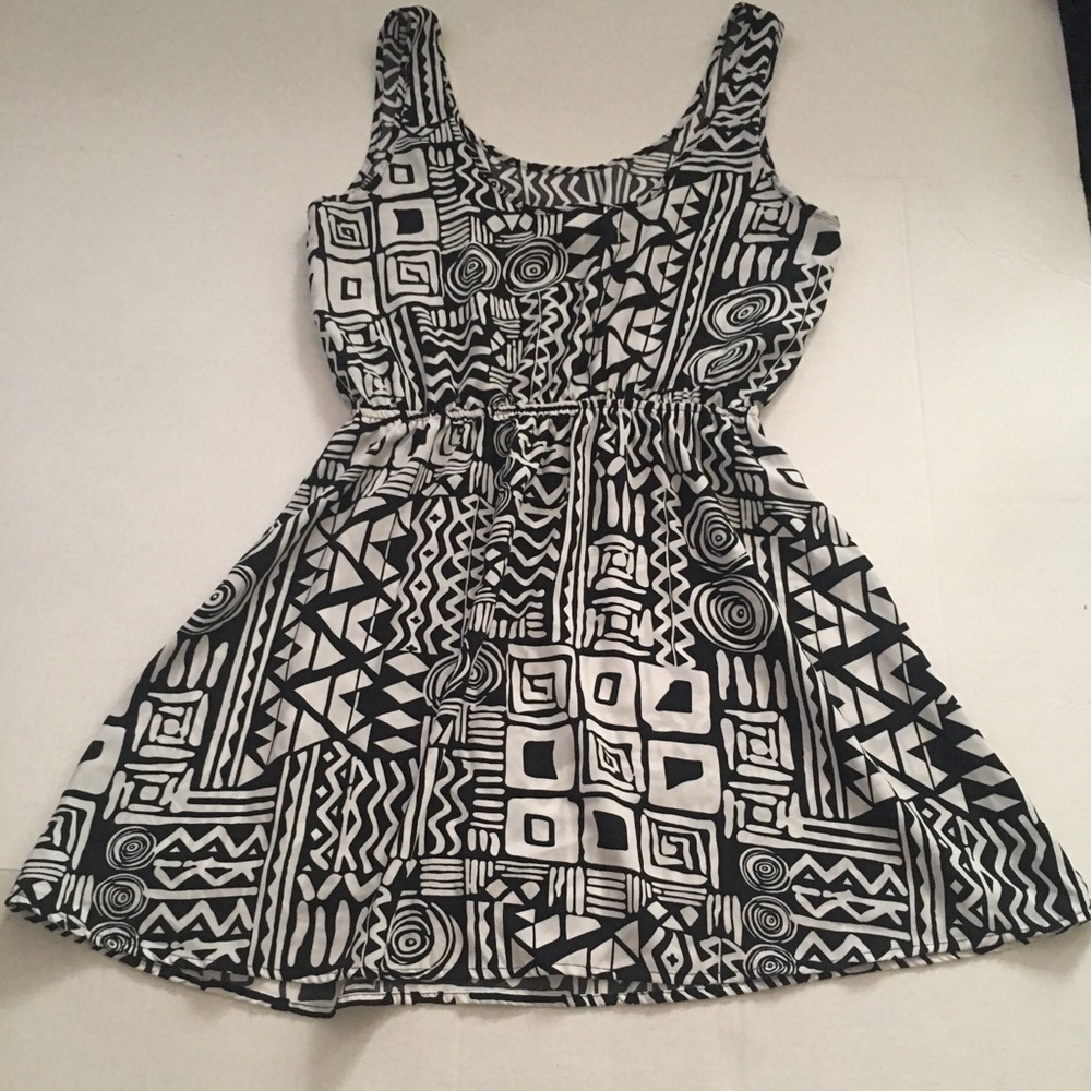 Black and white Aztec dress